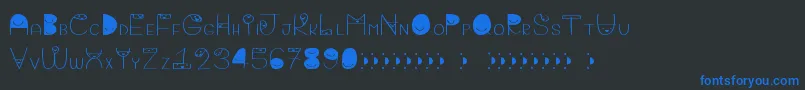 Więcej informacji o czcionce Bigattino Czcionka Bigattino – niebieskie czcionki na czarnym tle