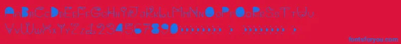 Czcionka Bigattino – niebieskie czcionki na czerwonym tle