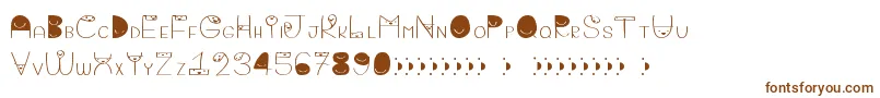 Bigattino-fontti – ruskeat fontit valkoisella taustalla
