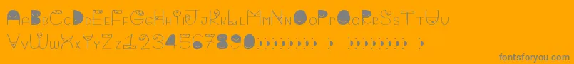 Bigattino-Schriftart – Graue Schriften auf orangefarbenem Hintergrund