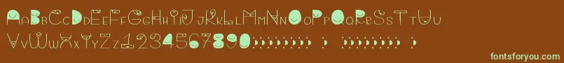Bigattino Font – Green Fonts on Brown Background