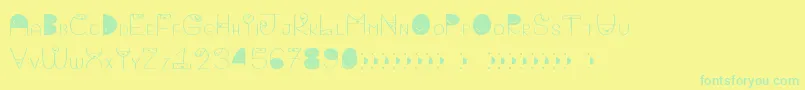 Czcionka Bigattino – zielone czcionki na żółtym tle