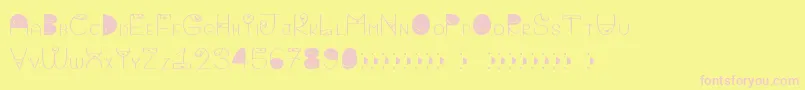 Bigattino-fontti – vaaleanpunaiset fontit keltaisella taustalla