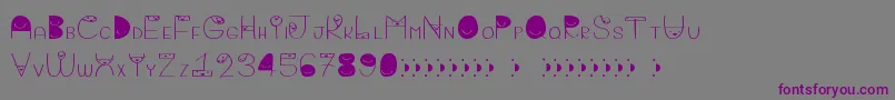 Шрифт Bigattino – фиолетовые шрифты на сером фоне