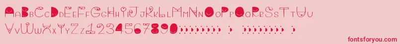 Bigattino Font – Red Fonts on Pink Background