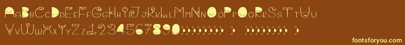 Bigattino Font – Yellow Fonts on Brown Background