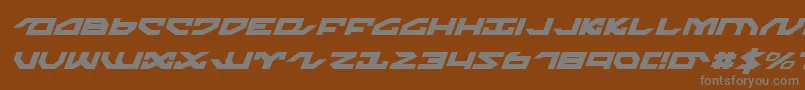 Nightrunneri-fontti – harmaat kirjasimet ruskealla taustalla