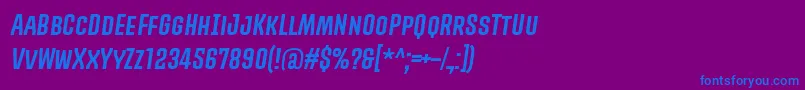 PromovaRegularItalic Font – Blue Fonts on Purple Background