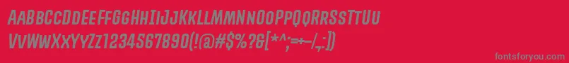 fuente PromovaRegularItalic – Fuentes Grises Sobre Fondo Rojo