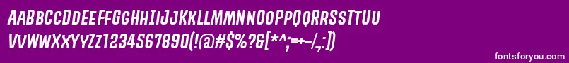 Шрифт PromovaRegularItalic – белые шрифты на фиолетовом фоне