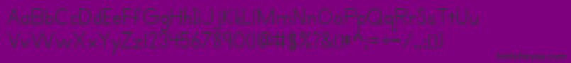 フォントPrimerprint Regular – 紫の背景に黒い文字