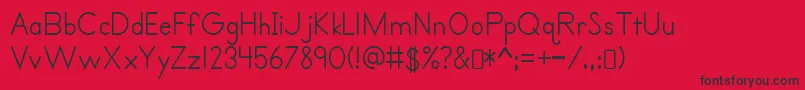 Primerprint Regular Font – Black Fonts on Red Background