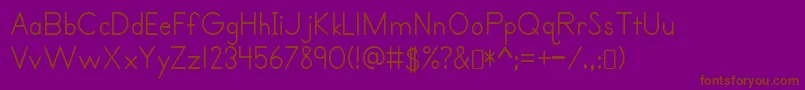 Primerprint Regular Font – Brown Fonts on Purple Background