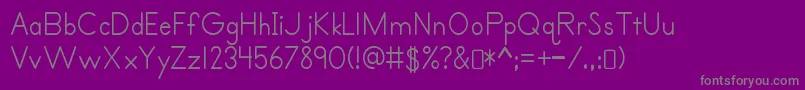 Primerprint Regular Font – Gray Fonts on Purple Background
