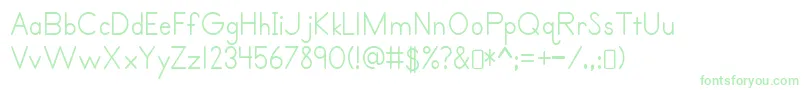 Primerprint Regular Font – Green Fonts on White Background