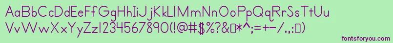 Шрифт Primerprint Regular – фиолетовые шрифты на зелёном фоне