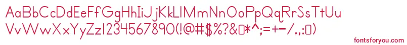 Шрифт Primerprint Regular – красные шрифты на белом фоне