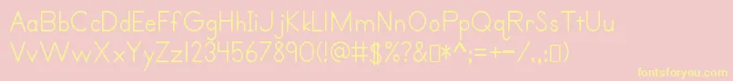 Primerprint Regular Font – Yellow Fonts on Pink Background