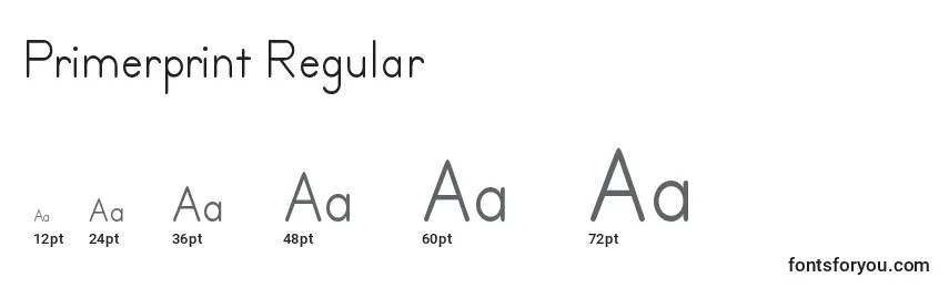 Primerprint Regular Font Sizes