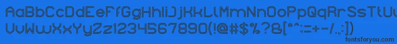 NextCentury Font – Black Fonts on Blue Background