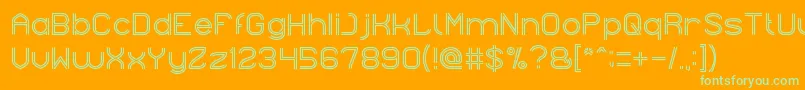 NextCentury Font – Green Fonts on Orange Background