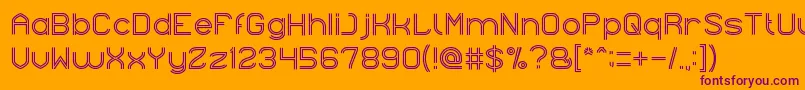 NextCentury Font – Purple Fonts on Orange Background