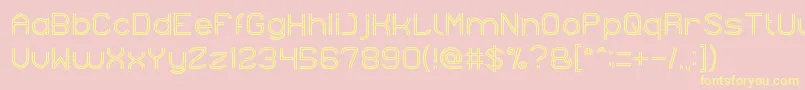 NextCentury Font – Yellow Fonts on Pink Background