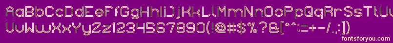 NextCentury-Schriftart – Gelbe Schriften auf violettem Hintergrund