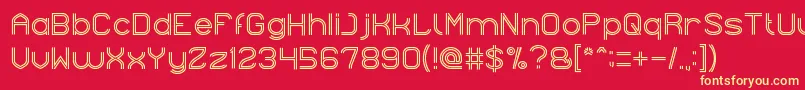 NextCentury Font – Yellow Fonts on Red Background