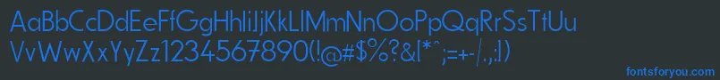FundamentalBrigadeSchlank Font – Blue Fonts on Black Background