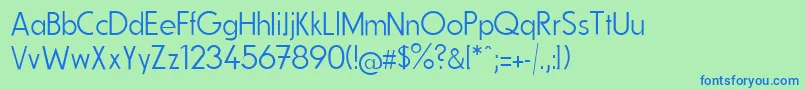 FundamentalBrigadeSchlank Font – Blue Fonts on Green Background