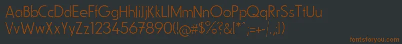 FundamentalBrigadeSchlank Font – Brown Fonts on Black Background