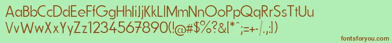 FundamentalBrigadeSchlank Font – Brown Fonts on Green Background