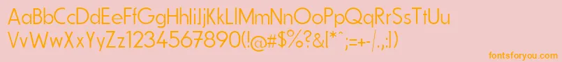 FundamentalBrigadeSchlank Font – Orange Fonts on Pink Background