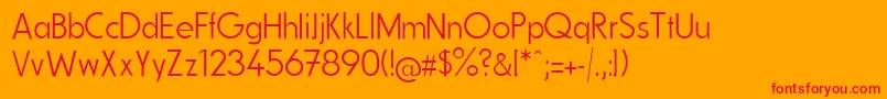 FundamentalBrigadeSchlank Font – Red Fonts on Orange Background