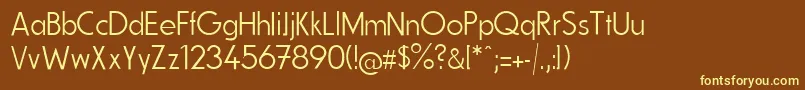 FundamentalBrigadeSchlank Font – Yellow Fonts on Brown Background