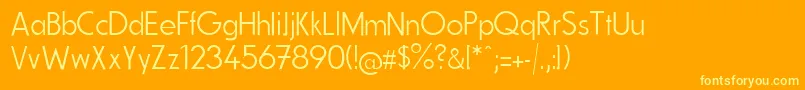 FundamentalBrigadeSchlank Font – Yellow Fonts on Orange Background