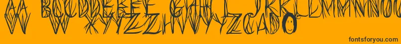 SeedsOfYesterday Font – Black Fonts on Orange Background