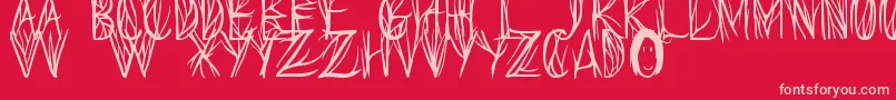 SeedsOfYesterday Font – Pink Fonts on Red Background