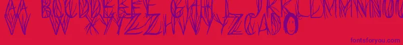 SeedsOfYesterday Font – Purple Fonts on Red Background