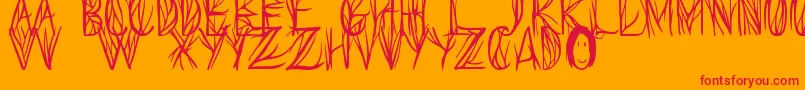 SeedsOfYesterday Font – Red Fonts on Orange Background
