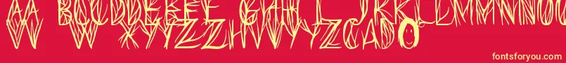 SeedsOfYesterday Font – Yellow Fonts on Red Background