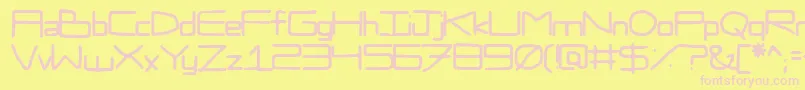 Zaboodla Font – Pink Fonts on Yellow Background