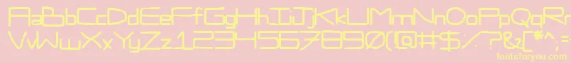 Zaboodla Font – Yellow Fonts on Pink Background