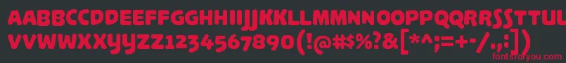 PalameciaTitling Font – Red Fonts on Black Background