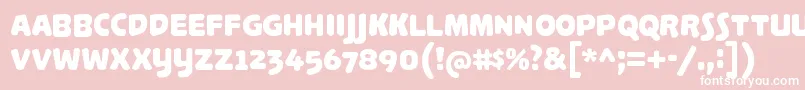 PalameciaTitling Font – White Fonts on Pink Background