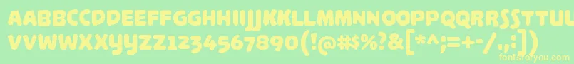 PalameciaTitling Font – Yellow Fonts on Green Background