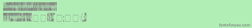Fonte Posse – fontes cinzas em um fundo verde
