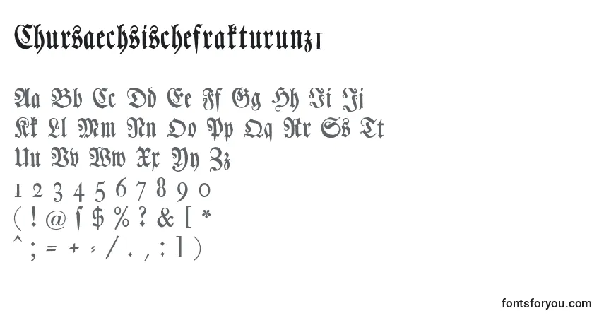 Chursaechsischefrakturunz1 Font – alphabet, numbers, special characters