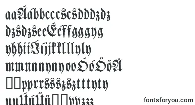 Chursaechsischefrakturunz1 font – hungarian Fonts